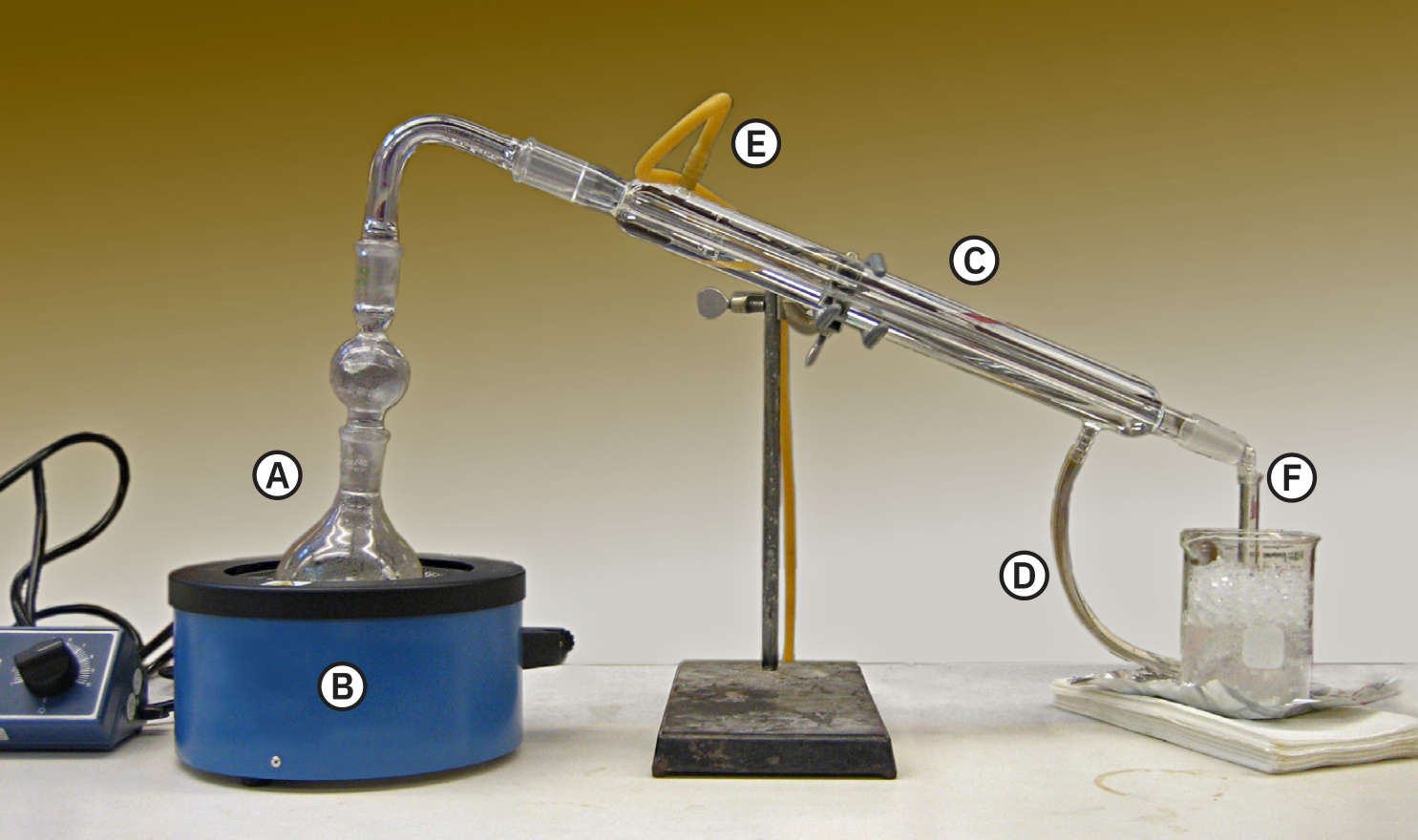 Aparato de destilação simples