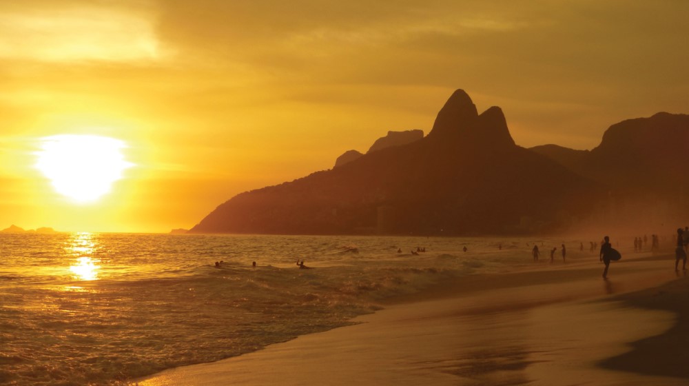 Praia de Ipanema, ao entardecer